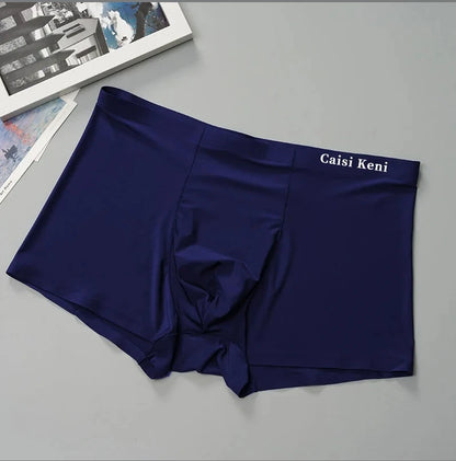 5 PCs Men's High Elastic Plain Color Comfortable Boxer Briefs Panties Breathable Pantyhose