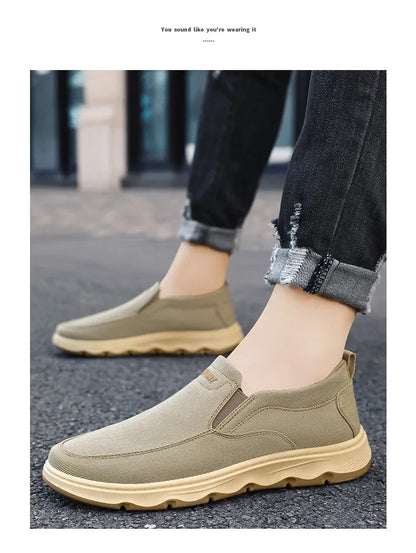 Shoes for men, 2024 autumn new single shoes, British style bean shoes, dad shoes, one foot casual shoes
