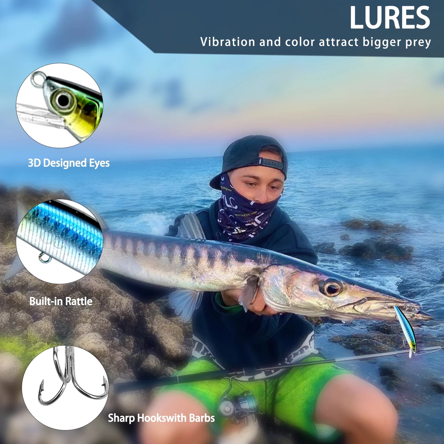 Fishing 83/133/193/239/409pcs Fishing Lure Kit For Trout/Pike/Bass Multi-Lure Fishing Set Layered Tackle Pro Gear Tackle Box