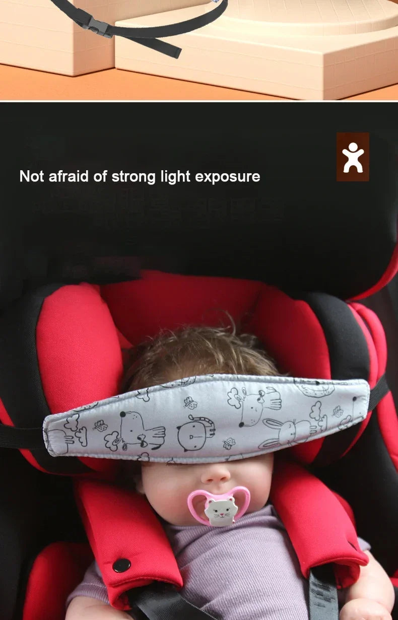 Toddler Sleep Positioner Baby Carseat Head Support Adjustable Infant Stroller Neck Relief Strap Pillow Fastening Belt Headrest