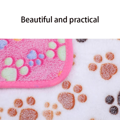 Pet Bed Mat Cute Warm Cover Towel Handcrafted Cat Dog Fleece Soft Blanket for Small Medium Large dogs Puppy Pet Supplies ﻿