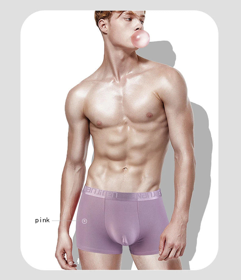 Men Panties Male Underpants Man Pack Shorts Boxers Underwear Slip Homme Calzoncillos Bamboo Hole U Convex Pouch Large Size 6XL