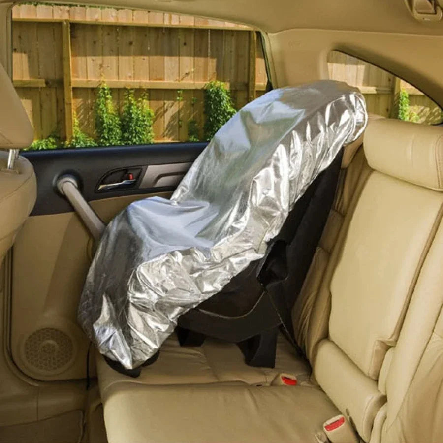 Car Safety Seat Sun Shade Cover Aluminium Film Keep Baby Car Seat At Cooler Temperature Protection From UV Sunlight Dust Covers