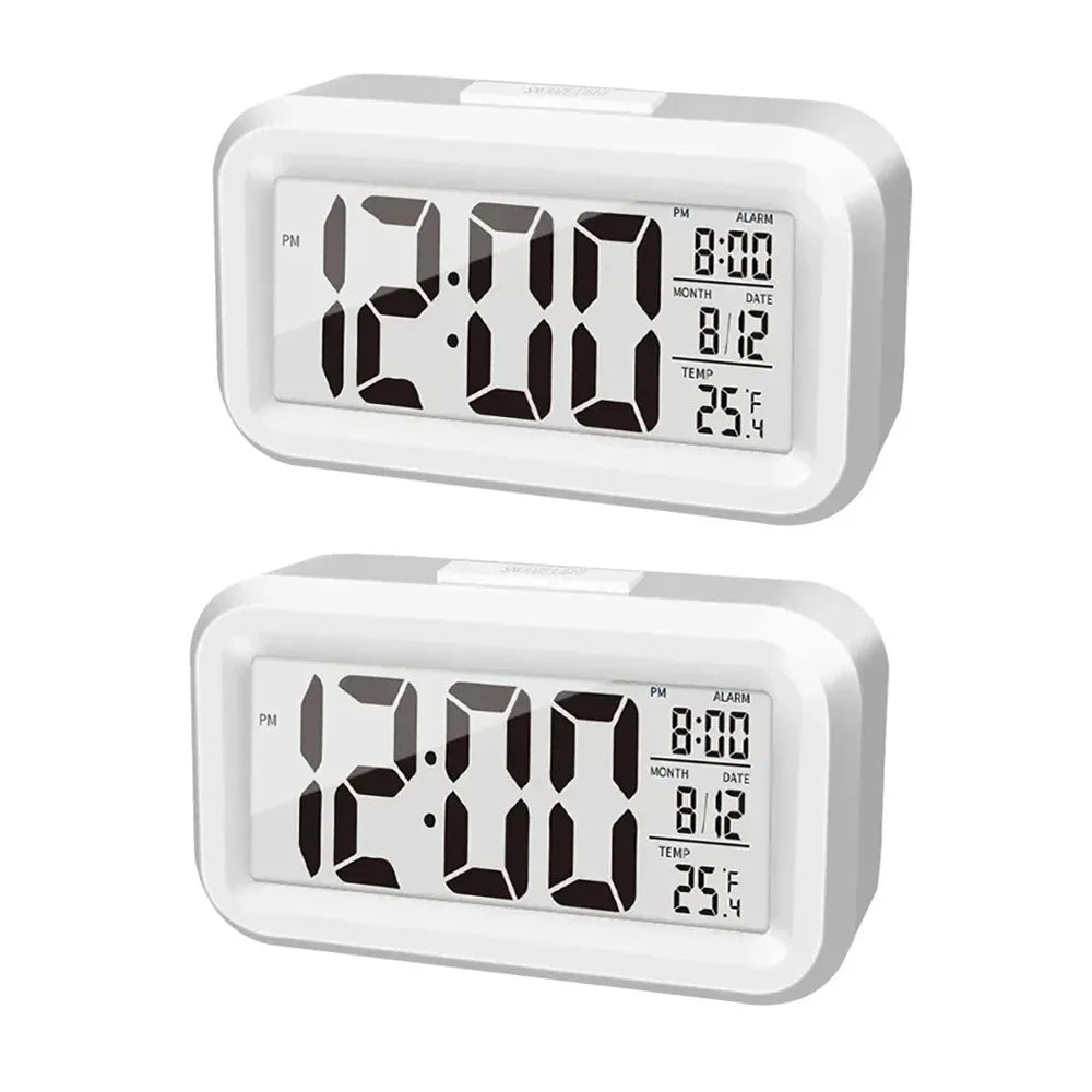 Small/Larger LED Digital Alarm Clock Backlight Snooze Mute Calendar Desktop Electronic Backlight Table Desktop Clocks