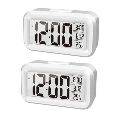 Small/Larger LED Digital Alarm Clock Backlight Snooze Mute Calendar Desktop Electronic Backlight Table Desktop Clocks