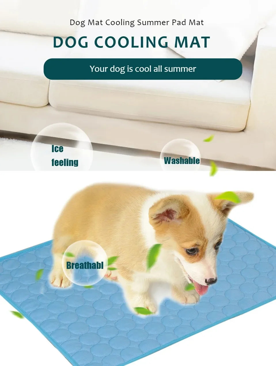 Summer Dog Cooling Mat Pet Cold Bed Extra Large for Small Big Dogs Pet Accessories Cat Durable Blanket Sofa Ice Pad Blanket