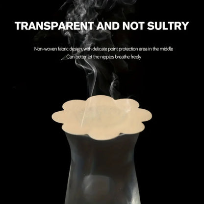 100pcs Invisible Strapless Self-Adhesive Nipple Patches - Disposable Invisible Nipple Patches, Summer Underwear Accessories Skin