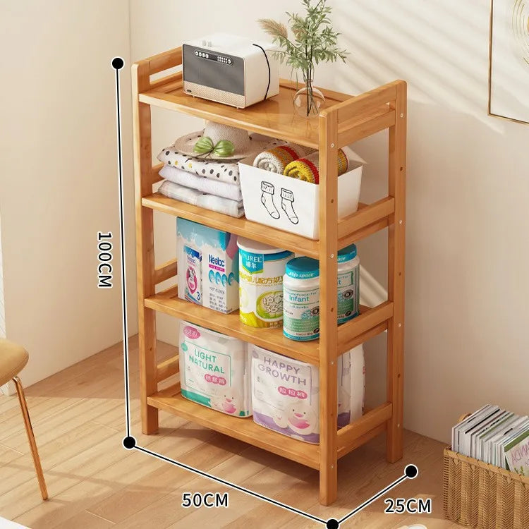 Kitchen shelf, floor standing multi-layer product collection, household pot seasoning shelf, fruit and vegetable bowl and dish s