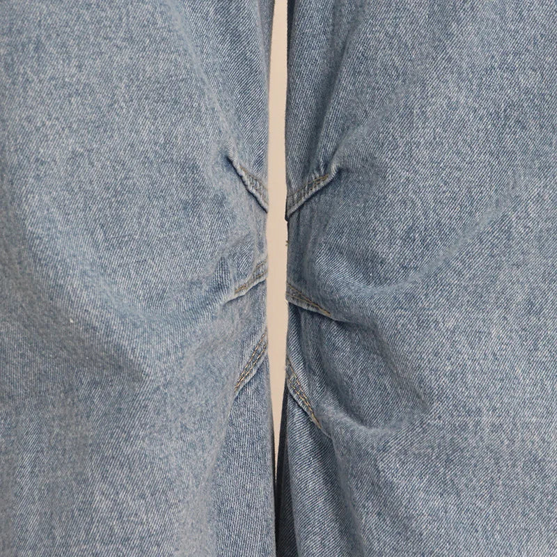 Trendy Women's Denim Workwear | Street Style Black & Grey Multi-Pocket Jeans | American Casual High-Waist Functional Design