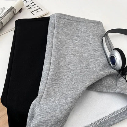 Summer basic solid color versatile shorts for women casual and elegant high-waisted slimming straight shorts