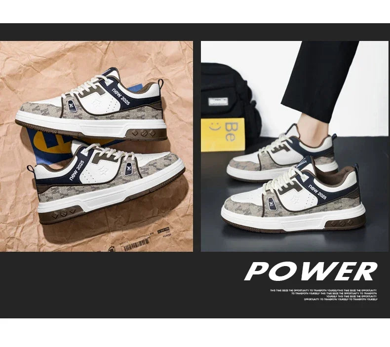 Men's Shoes, Spring 2025 New Printed German Training Board Shoes, Versatile, Niche, High-end, Sports and Leisure Shoes
