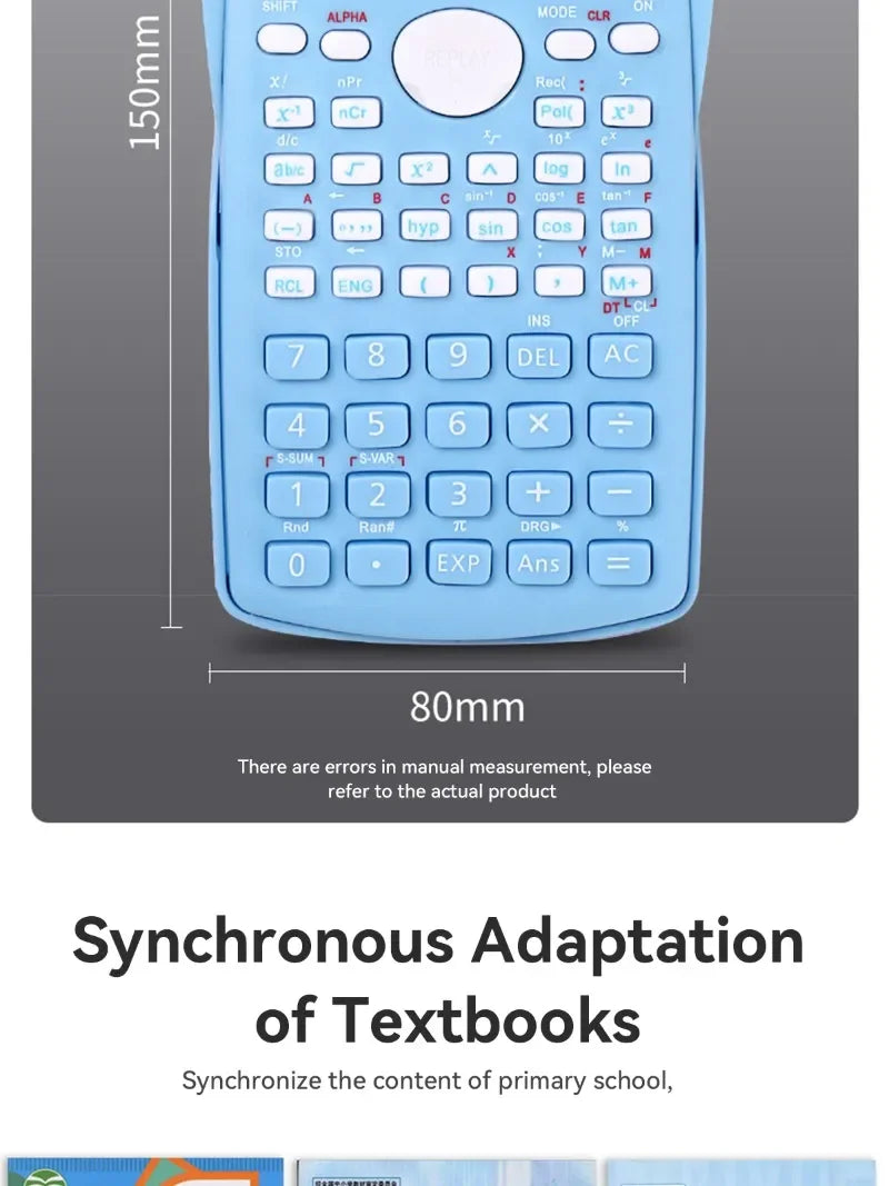 Multifunctional Scientific Calculator Student Simple Portable Big Screen Function Calculator Stationery School Office Supplies