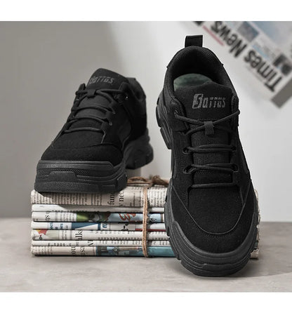 2025 new men's shoes for spring leisure, breathable, anti slip, wear-resistant workwear shoes, men's sports shoes, board shoes