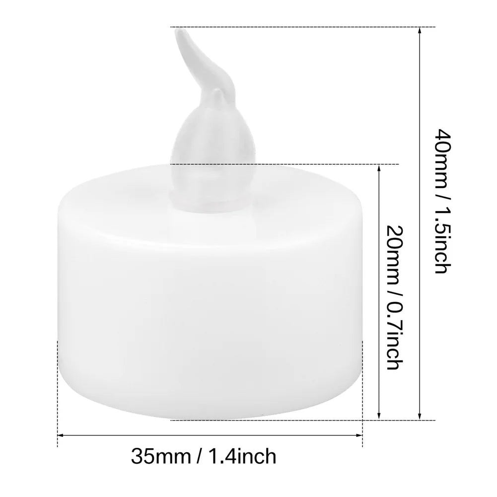 12/24Pcs Flameless LED Candle Battery Operated Flickering Candle For Home Christmas Party Wedding Decoration Tealight Candles