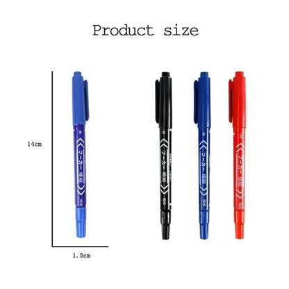 5/10PCs Permanent Marker Black/Blue/Red Oil Marker Pen Twin Tip Fine Nid Marker Ink Stationery Items School & Office Supplies