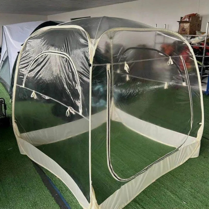 Outdoor Transparent Panoramic Tent Creative Windproof Courtyard Dinner Dome Camping Tents Family Travel Parties Equipment