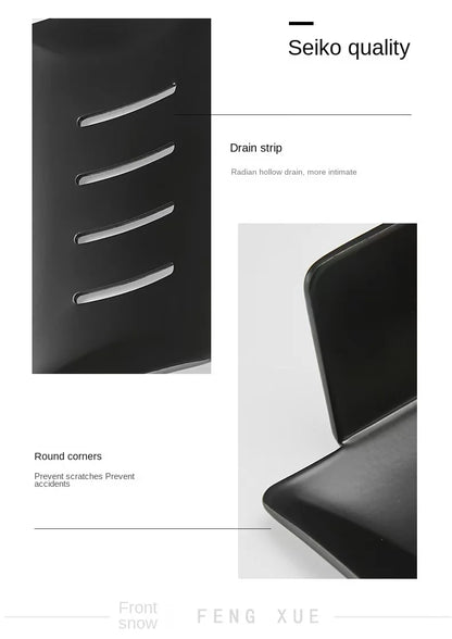 Bathroom soap box, soap box, wall-mounted non-drilling storage rack, drainage, bathroom washbasin, wall storage