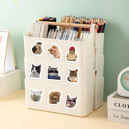 Sealing roll roll sticker 500 sheets/roll cartoon cat sticker school reward sticker classroom decoration encouragement sticker s