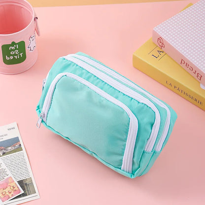 Multi Layer Pencil Case Large Capacity Kawaii  Pen Box Cute Pen Holder Pouch for Students Back to School Stationery Supplies