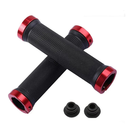 Bicycle Rubber Grips MTB Alloy Lock Bilateral Lock Handlebar Grips Anti Slip Cycling Handlebar Sleeve BMX Bicycle Accessories