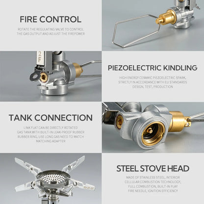 Campingmoon Adjustable mini Camping accessories portable camping gas Stove