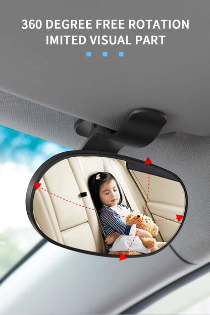 Interior Car Baby Mirror Rear Seat Baby Kids Monitor Mirrors For Safety Auto Windshield Suction Cup Sun Visor Plate Clip Mirror