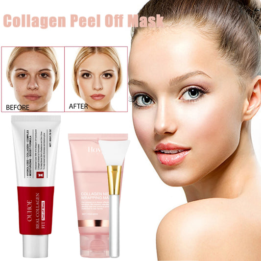 Collagen Peel Off Mask Collagen Overnight Wrapping Mask Hydrating Moisturizing Hydrolyzed Collagen Mask Korean Skin Care