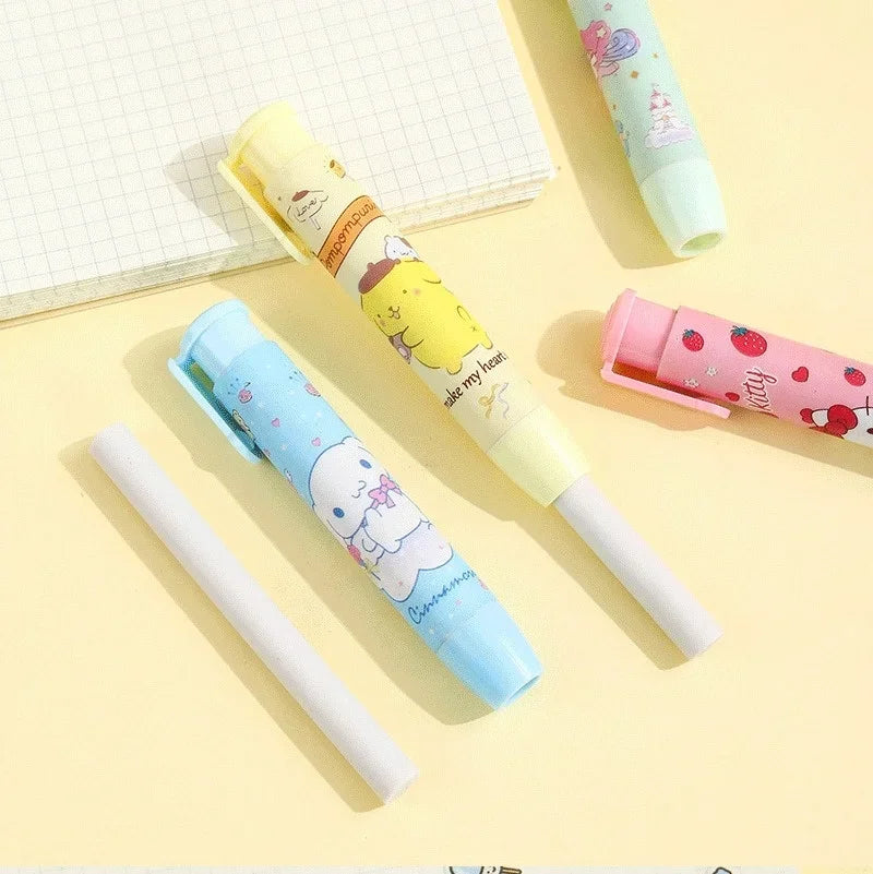 Creative Press Eraser Anime Kuromi Melody Cinnamoroll Cartoon Kawaii Stationery Gift Office School Supplies