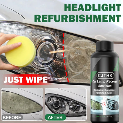 Car Headlight Restoration Polishing Kits Headlamp Scratch Remover Repair Cleaning Paste Remove Oxidation Headlight Polish Liquid