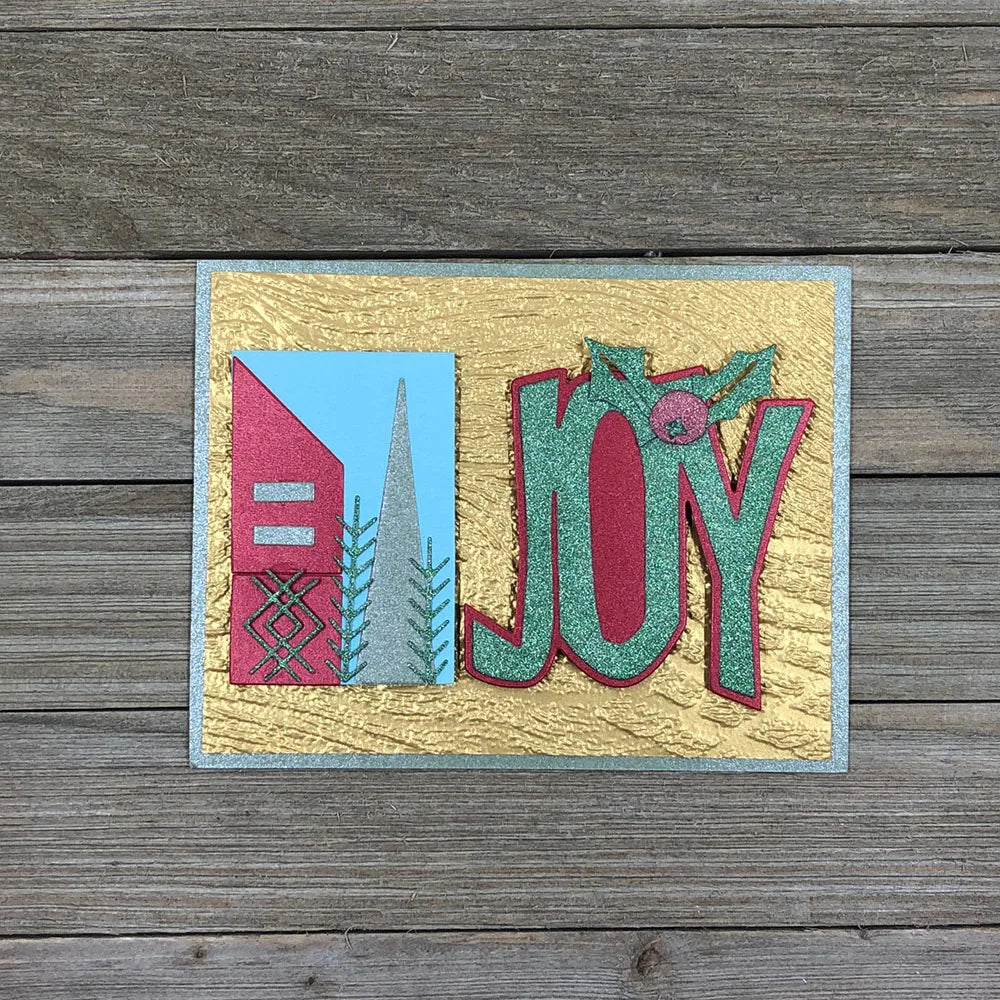 Christmas Tree Cabin Combination Metal Cutting Dies for DIY Scrapbooking Paper Card Craft Decoration Background Album Making