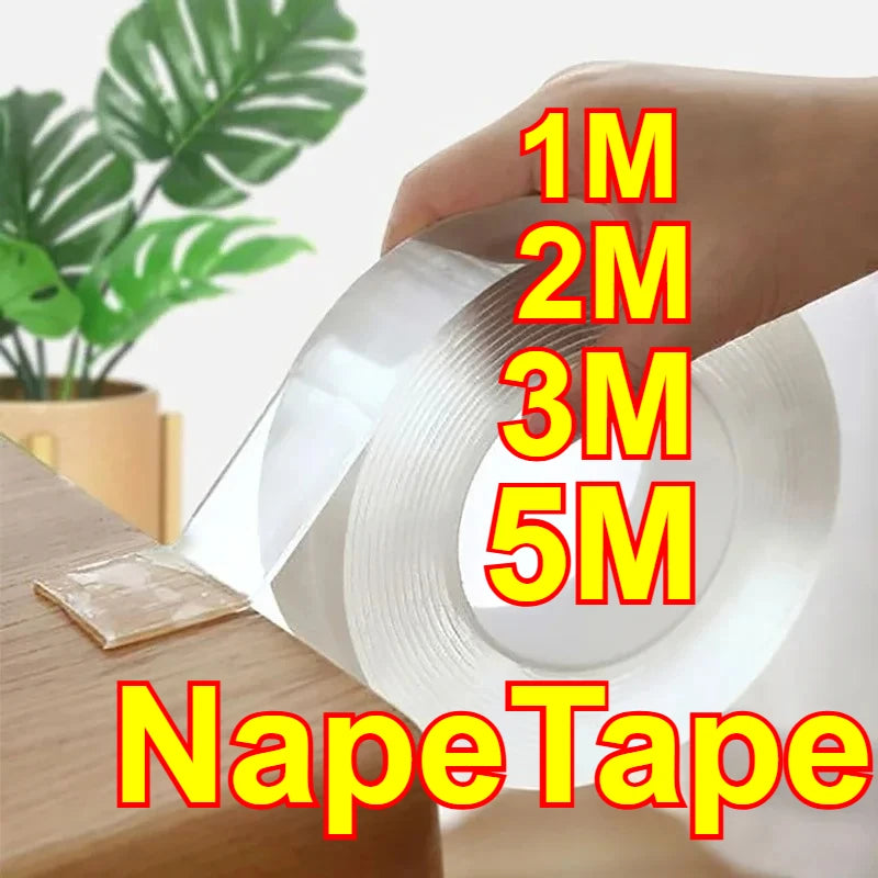 Nano Tape Transparent Double Sided Tape Waterproof Wall Stickers Reusable Heat Resistant Bathroom Home Decoration Tapes
