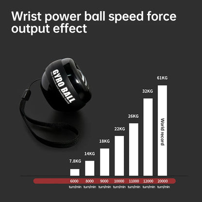 Wrist Power Ball Self-lifting Grip Ball Wrist Gyro Ball Strength Trainer Forearm Exerciser Strengthens Arm and Finger Muscles