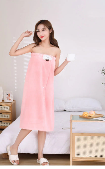 Bath Towel Household Women Wearable Wrap Adults Absorb Water Quick Dry  Skirt Long Style Bathroom Washable Bathrobe Sexy Towels