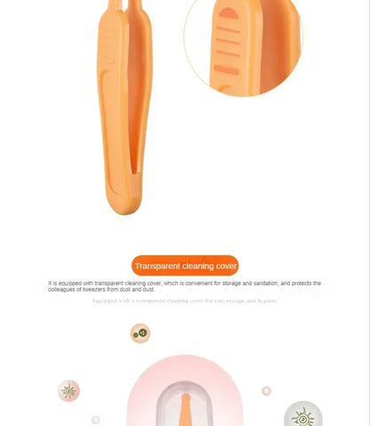 Tweezers Cleaning Forceps Baby Plastic Tweezers Nose Cleaner Tool Toddler Nasal Cavity Care Supplies Baby Essentials Kids Safety