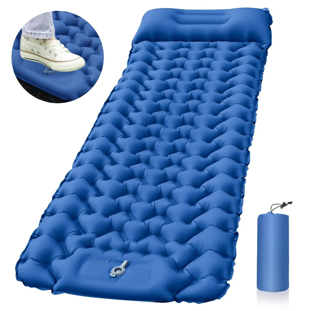 Camping sleeping mats Portable inflatable mattresses Outdoor inflatable mattresses Thickened camping Foot-operated inflatable