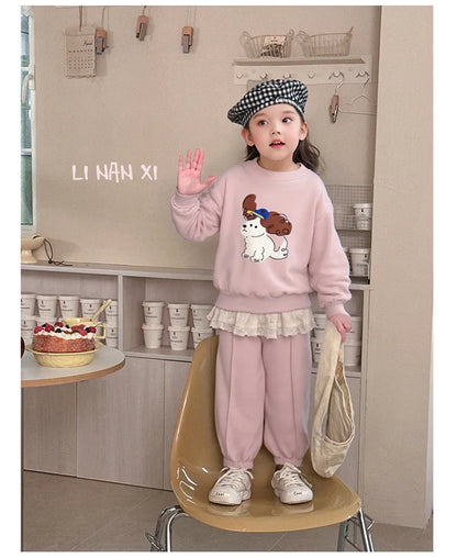 Kids Clothes Sets 2025 Autumn Winter Sport Suits for Boys Cartoon Sweatshirts+pants Tracksuits for Girls Toddler Outfits Sets