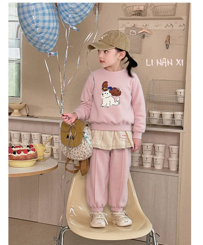 Kids Clothes Sets 2025 Autumn Winter Sport Suits for Boys Cartoon Sweatshirts+pants Tracksuits for Girls Toddler Outfits Sets