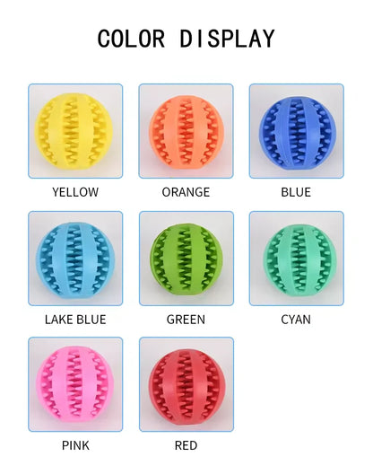 Dog Toy Ball, Nontoxic Bite Resistant Toy Ball for Pet Dogs Puppy Cat, Dog Pet Food Treat Feeder Chew Tooth Cleaning Ball