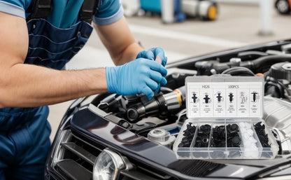 100pcs Auto Fastener Clip Kit Fender Rivet Clips Car Body Push Retainer Pin Rivet Bumper Door Trim Panel Retainer Car Clips