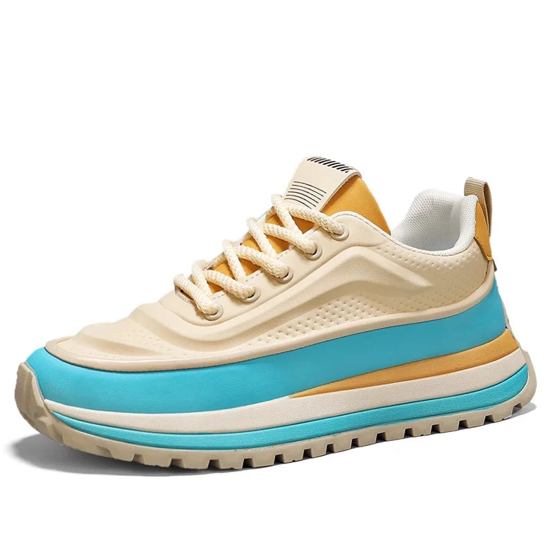 Men Shoes Platform Male Sneakers Fashion Thick Soles Casual Sport Shoes Breathable Height Increased Athletic Shoes Walking Shoes