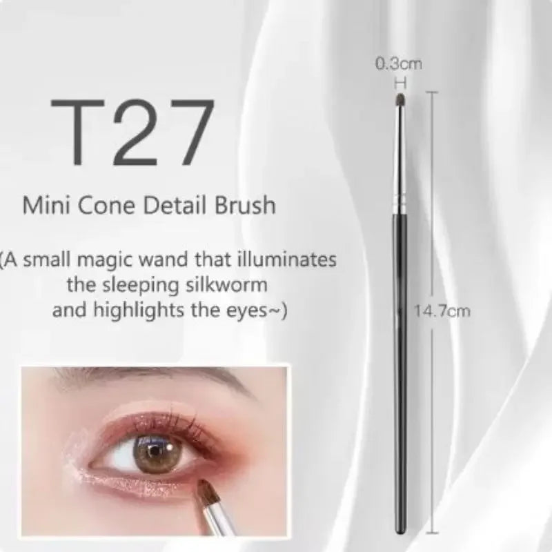 4Pcs Eye Smudge Brush, Fine Soft Makeup Tool, Eyeshadow Brush Set Eyeliner Brush For Blending Eyeshadow Eyeliner, Ideal