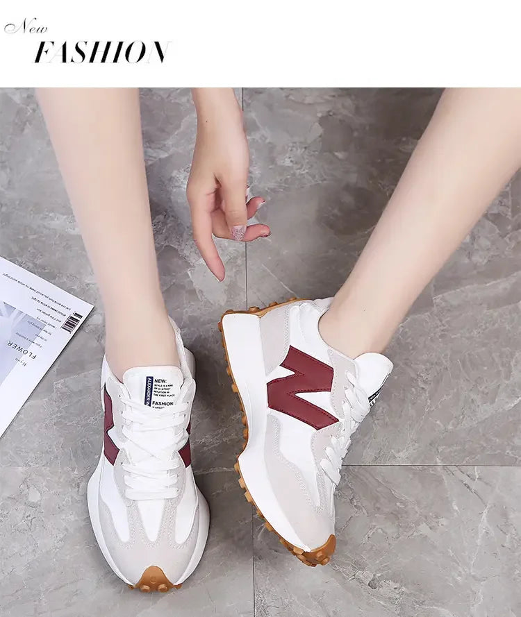 Women Sneakers 2025 New Spring Autumn Brand Luxury Vulcanize Shoes Casual Footwear Zapatillas Mujer Light Flat Breathable Shoes