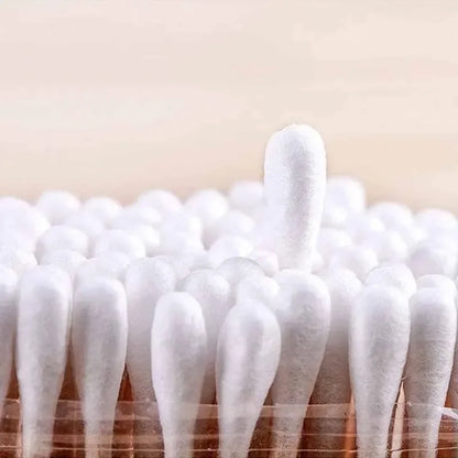 100pcs/Pack 5 Packs Cotton Swabs Double-ended Baby Disposable Cotton Swabs Ear Nose Cleaning Sticks Healthy Cleaning Tools