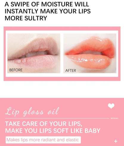 Crystal Jelly Moisturizing Lip Oil Plumping Lip Gloss Makeup Sexy Plump Lip Glow Oil Tinted Lip Plumper 6ml 1 Piece