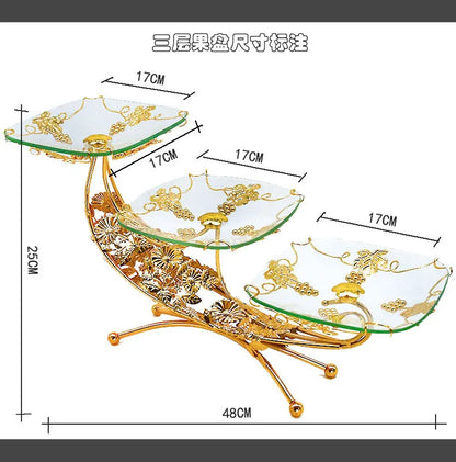 Kitchen Unique Plates Organizer Elegant Multifunctional Advanced Plates Pretty Luxury Charolas Decorativas Room Decoration