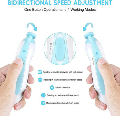 Baby Electric Nail Trimmer Kid Nail Polisher Tool Baby Care Multifunctional Fingernail Cutter Trimmer Infant ManicureSet