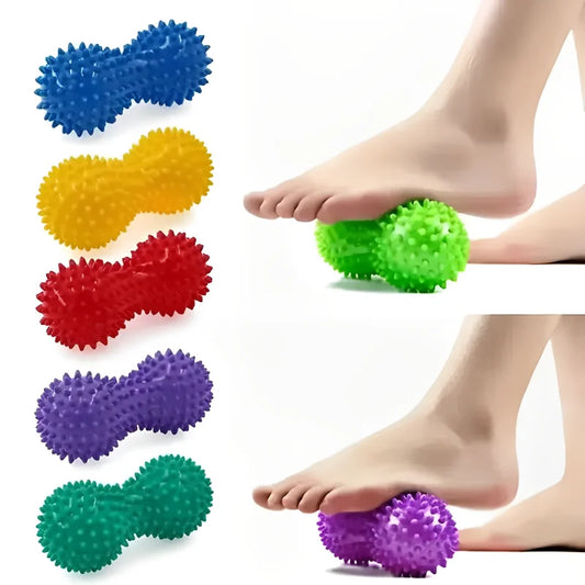 1Pc Peanut Massage Spiky Ball Training Grip Muscle Pain Stress Foot Massager Relaxation Roller Myofascial Balls for Plantar Fasc