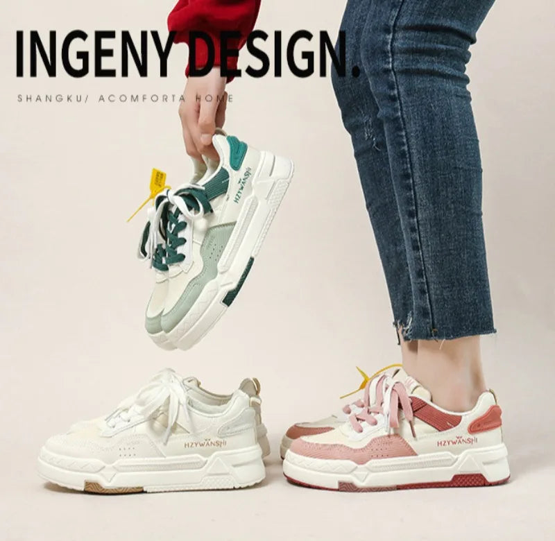 2025 New Women Shoes High Quality Original All-match Platform Casual Sneakers Trends Sweet American Fashion Student Boards Shoes