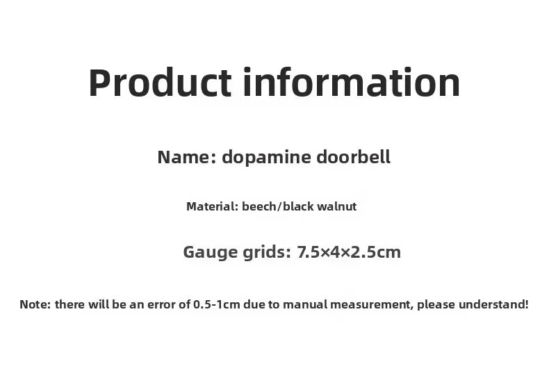Dopamine Wind Chime Magnetic Indoor Wind Chime, Oak Material Doorbell Copper Bell, Walnut Copper Trim Home Wind Chime Doorbell