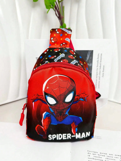 Spider Man Sling Chest Bag, Cartoon Anime Crossbody Bag, Fashionable Casual Shoulder Bag with Coin Purse for Daily Travel